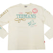 Load image into Gallery viewer, Tedman T-Shirt Men's Lucky Devil Graphic Long Sleeve Tee Efu-Shokai TDLS-350 Off-White