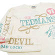 Load image into Gallery viewer, Tedman T-Shirt Men's Lucky Devil Graphic Long Sleeve Tee Efu-Shokai TDLS-350 Off-White