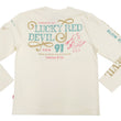 Load image into Gallery viewer, Tedman T-Shirt Men's Lucky Devil Graphic Long Sleeve Tee Efu-Shokai TDLS-350 Off-White