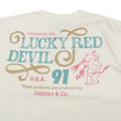 Load image into Gallery viewer, Tedman T-Shirt Men's Lucky Devil Graphic Long Sleeve Tee Efu-Shokai TDLS-350 Off-White