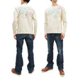 Load image into Gallery viewer, Tedman T-Shirt Men's Lucky Devil Graphic Long Sleeve Tee Efu-Shokai TDLS-350 Off-White