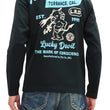 Load image into Gallery viewer, Tedman T-Shirt Men's Lucky Devil Logo Graphic Long Sleeve Tee Efu-Shokai TDLS-355 Black