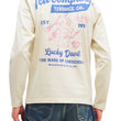 Load image into Gallery viewer, Tedman T-Shirt Men's Lucky Devil Logo Graphic Long Sleeve Tee Efu-Shokai TDLS-355 Off-White