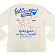 Load image into Gallery viewer, Tedman T-Shirt Men's Lucky Devil Logo Graphic Long Sleeve Tee Efu-Shokai TDLS-355 Off-White