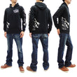 Load image into Gallery viewer, Tedman Pullover Hoodie Men's Lucky Devil Graphic Printed Hooded Sweatshirt TDPSP-101 Black