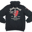 Load image into Gallery viewer, Tedman Pullover Hoodie Men's Lucky Devil Graphic Printed Hooded Sweatshirt TDSP-152 Black