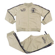 Load image into Gallery viewer, Tedman Men's Casual Tricot Tracksuit 2-piece Set with Lucky Devil Graphic TJSET-100 Beige