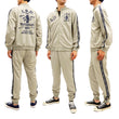 Load image into Gallery viewer, Tedman Men's Casual Tricot Tracksuit 2-piece Set with Lucky Devil Graphic TJSET-100 Beige