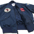 Load image into Gallery viewer, Tedman Lightweight Jacket Men's L-2 Flight Jacket Lucky Devil Custom Nylon Bomber Jacket TL2-190 Navy-Blue