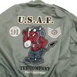 Load image into Gallery viewer, Tedman Lightweight Jacket Men's L-2 Flight Jacket Lucky Devil Custom Nylon Bomber Jacket TL2-190 Gray