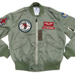 Load image into Gallery viewer, Tedman Lightweight Jacket Men's L-2 Flight Jacket Lucky Devil Custom Nylon Bomber Jacket TL2-190 Gray