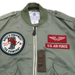 Load image into Gallery viewer, Tedman Lightweight Jacket Men's L-2 Flight Jacket Lucky Devil Custom Nylon Bomber Jacket TL2-190 Gray