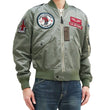 Load image into Gallery viewer, Tedman Lightweight Jacket Men's L-2 Flight Jacket Lucky Devil Custom Nylon Bomber Jacket TL2-190 Gray