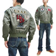 Load image into Gallery viewer, Tedman Lightweight Jacket Men's L-2 Flight Jacket Lucky Devil Custom Nylon Bomber Jacket TL2-190 Gray