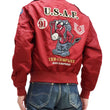 Load image into Gallery viewer, Tedman Lightweight Jacket Men's L-2 Flight Jacket Lucky Devil Custom Nylon Bomber Jacket TL2-190 Wine-Red