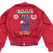 Load image into Gallery viewer, Tedman Lightweight Jacket Men's L-2 Flight Jacket Lucky Devil Custom Nylon Bomber Jacket TL2-190 Wine-Red
