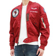 Load image into Gallery viewer, Tedman Lightweight Jacket Men's L-2 Flight Jacket Lucky Devil Custom Nylon Bomber Jacket TL2-190 Wine-Red