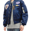 Load image into Gallery viewer, Tedman MA-1 Flight Jacket Men's Custom MA1 Bomber with Patch Embroidery TMA-580 Dark-Blue