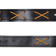 Load image into Gallery viewer, TOYS McCOY Cross-Stitched Leather Belt Men's Ccasual Marlon Brando The Wild One Belt TMA2107 Black