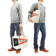 Laden Sie das Bild in den Galerie-Viewer, TOYS McCOY Bag Men's Casual Pennant Tote Bag With Leather Handles Canvas Tote Bag TMA2119 Natural