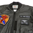 Load image into Gallery viewer, Tedman MA-1 Leather Jacket Men's Genuine Lambskin Custom Bomber MA1 TMAL-540 Black