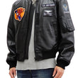 Load image into Gallery viewer, Tedman MA-1 Leather Jacket Men's Genuine Lambskin Custom Bomber MA1 TMAL-540 Black