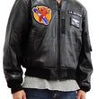 Load image into Gallery viewer, Tedman MA-1 Leather Jacket Men's Genuine Lambskin Custom Bomber MA1 TMAL-540 Black