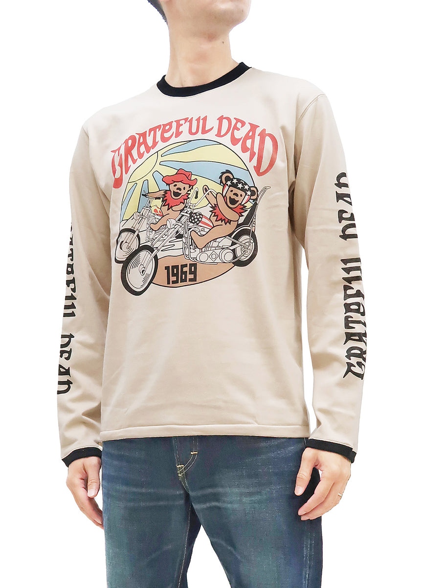 TOYS McCOY T-shirt Men's Grateful Dead and Easy Rider Graphic Long Sleeve  Tee TMC2254 041 Beige/Black