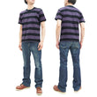 Load image into Gallery viewer, TOYS McCOY Striped T-Shirt Men's Steve McQueen Short Sleeve Stripe Tee TMC2342 121 Blue/Black