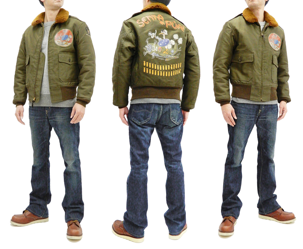 TOYS McCOY Jacket Men's USAAF B-10 Flight Jacket Senta a Pua! Custom B10  TMJ2129 Olive Drab