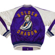 Load image into Gallery viewer, TOYS McCOY Jacket Men's Marilyn Monroe Unfilled Lightweight Satin Varsity Jacket TMJ2303 Blue/Off-White