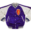 Load image into Gallery viewer, TOYS McCOY Jacket Men's Marilyn Monroe Unfilled Lightweight Satin Varsity Jacket TMJ2303 Blue/Off-White