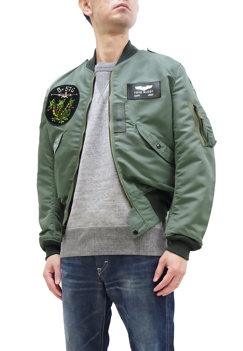 TOYS McCOY Jacket Men's L-2B Flight Jacket L2B Bomber Jacket with Patches  TMJ2314 Sage-Green