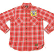 Load image into Gallery viewer, TOYS McCOY Checked Work Shirt TMC1612 Felix the Cat Men's Long Sleeve Button Up Shirt Red