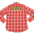 Load image into Gallery viewer, TOYS McCOY Checked Work Shirt TMC1612 Felix the Cat Men's Long Sleeve Button Up Shirt Red