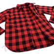 Load image into Gallery viewer, TOYS McCOY Men's Buffalo Check Plaid Shirt Patched Long Sleeve Button Up Shirt TMS1809 Red/Black