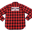 Load image into Gallery viewer, TOYS McCOY Men's Buffalo Check Plaid Shirt Patched Long Sleeve Button Up Shirt TMS1809 Red/Black