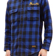 Load image into Gallery viewer, TOYS McCOY Buffalo Plaid Shirt Men's Durable One Star Long Sleeve Shirt TMS2006 Blue
