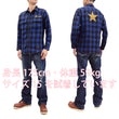 Load image into Gallery viewer, TOYS McCOY Buffalo Plaid Shirt Men's Durable One Star Long Sleeve Shirt TMS2006 Blue