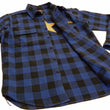 Load image into Gallery viewer, TOYS McCOY Buffalo Plaid Shirt Men's Durable One Star Long Sleeve Shirt TMS2006 Blue