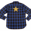 Load image into Gallery viewer, TOYS McCOY Buffalo Plaid Shirt Men's Durable One Star Long Sleeve Shirt TMS2006 Blue