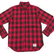 Load image into Gallery viewer, TOYS McCOY Steve McQueen Shirt Men's Buffalo Plaid Long Sleeve Button Up Shirt TMS2207 Red/Black