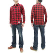 Load image into Gallery viewer, TOYS McCOY Steve McQueen Shirt Men's Buffalo Plaid Long Sleeve Button Up Shirt TMS2207 Red/Black