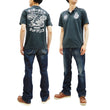 Load image into Gallery viewer, Tedman Polo Shirt Men's Short Sleeve Cotton Jersey Graphic Polo Shirt TMSP-700 Faded-Dark-Blue