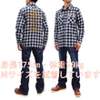 Load image into Gallery viewer, Tedman Custom Embroidered Plaid Flannel Shirt Men's Long Sleeve Shirt TNS-700 Off/Navy