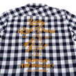 Load image into Gallery viewer, Tedman Custom Embroidered Plaid Flannel Shirt Men's Long Sleeve Shirt TNS-700 Off/Navy