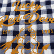 Load image into Gallery viewer, Tedman Custom Embroidered Plaid Flannel Shirt Men's Long Sleeve Shirt TNS-700 Off/Navy