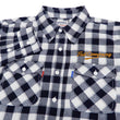 Load image into Gallery viewer, Tedman Custom Embroidered Plaid Flannel Shirt Men's Long Sleeve Shirt TNS-700 Off/Navy