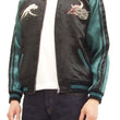 Laden Sie das Bild in den Galerie-Viewer, Hanatabi Gakudan Men's Japanese Souvenir Jacket Phoenix Hi no Tori Sukajan Script TZSJ-002