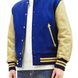 Load image into Gallery viewer, Whitesville Plain Varsity Jacket Men's Letterman Jacket Melton Leather Award Jacket WV14904 C/#126 Royal Blue x Cream